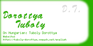 dorottya tuboly business card